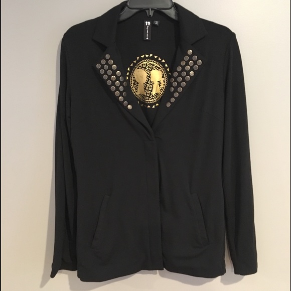 Gorgeous Boy meets Girl black studded blazer - Picture 1 of 5